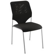 Chaise visiteur Diaz piètement alu coloris noir