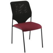 Chaise visiteur Diaz piètement noir coloris rouge