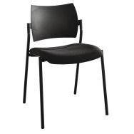 Chaise visiteur Tendance piètement noir coloris noir