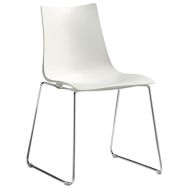 Chaises Zebra piètement traîneau peint ou chromé lot de 2 S-CAB