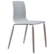 Chaises technopolymère Alice 4 pieds bois S-CAB