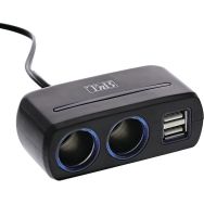 Chargeur allume-cigares 2 ports USB 2 prises allume-cigares