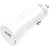 Chargeur allume-cigares USB-C 20W + câble lightning 1m - blanc