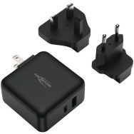 Chargeur avec adaptaeur de voyage - 2 ports USB