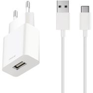 Chargeur secteur USB + câble 1 m charge rapide Type C - Moxie