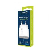 Chargeur secteur rapide 20W USB-C avec sortie USB-C Moxie