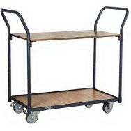 Chariot 2 plateaux bois - 250 kg - L850 mm