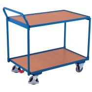 Chariot 2 plateaux bois Barre vertic 835x490 250Kg Variofit