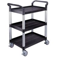 Chariot 3 plateaux 808A noir 78x52x29