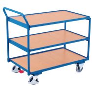 Chariot 3 plateaux bois Barre vertic 985x590 250Kg Variofit