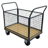 Chariot 4 dossiers grillagés 1146x613 mm - 500 kg - roues PU