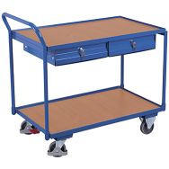 Chariot à 2 plateaux avec 2 tiroirs / sw-600.503