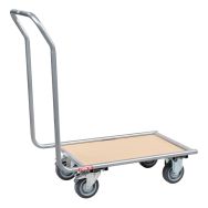 Chariot à dossier fixe et plateau bois Force 250 kg Gris - Fimm
