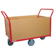 Chariot à dossiers/ridelles bois Force 500 kg roues en losange - FIMM