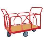 Chariot à dossiers/ridelles tube Force 500 kg roues en losange - FIMM