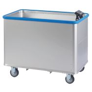 Chariot à fond mobile avec pare-chocs et pesée -Sclessin Fonction Linge