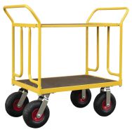 Chariot à plateaux 750 Force 400 kg roue pneumatique