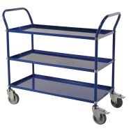Chariot à pltx métal - 3 pltx - Force 250 kg - L 1070 x 450 mm