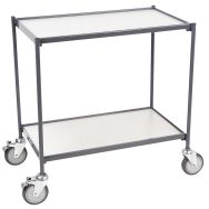 Chariot acier - 2 plateaux - Capacité 200 kg