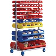 Chariot acier avec bacs à bec - Longueur 880 mm - Avec bacs