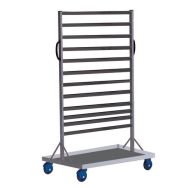Chariot acier pour bacs à bec - Longueur 880 mm - Sans bacs