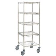 Chariot avec 18 cases par niveaux porte bacs GN livré à plat