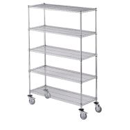 Chariot avec étagères pour la distribution du linge longueur 91 cm