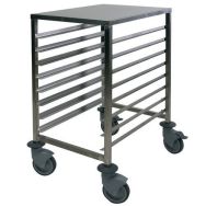 Chariot bas à glissières inox modèle 400x600mm