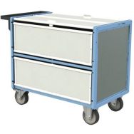 Chariot conteneur PP toit roues TPE-1360x790x955-500kg-Bois