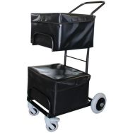 Chariot de distribution 2 corbeilles roues étoilées