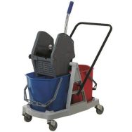 Chariot de lavage des sols et presse 2 seaux 18 L