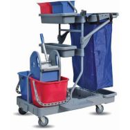 Chariot de ménage multifonctionnel compact