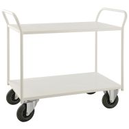 Chariot de service avec 2 tablettes soudées - Capacité 400 kg Kongamek