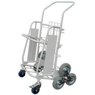 Chariot diable pliant double tablette roues en étoile