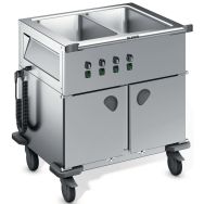 Chariot distribution de repas chauffés fermé séparés SAG L-2