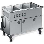 Chariot distribution de repas chauffés fermé séparés SAG L-3