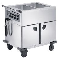 Chariot distribution de repas chauffés fermés 2 cuve SAG 2