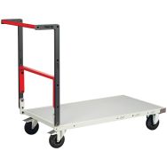 Chariot flat-pack dossier repliable plateau mélaminé