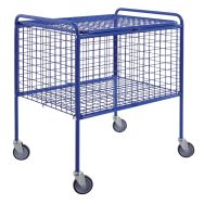Chariot grillagé à couvercle L80 x l60 x H91,5 cm- Capacité 150 kg