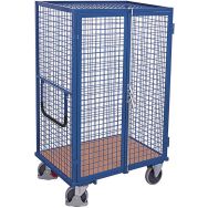 Chariot grillagé avec porte battantes - 500 kg