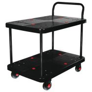 Chariot noir à plateaux - Force 300 kg - Manutan