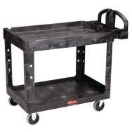 Chariot plastique 2 plateaux - Charge 226 kg, Largeur hors tout : 660 mm