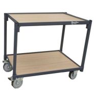 Chariot plateaux bois pour bacs - Capacité 250 kg - Manutan