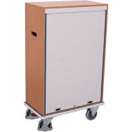 Chariot porte-documents avec 9 casiers, verrouillable