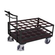 Chariot pour bouteilles avec système de blocage/déblocage