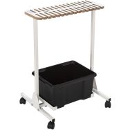 Chariot range raquettes de badminton et de tennis de table avec bac