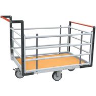 Chariot tube roues losanges 2 dossiers + 2 ridelles - Bois