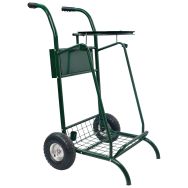 Chariot voirie Mobisac 110l roues pneumatique - vert mousse 6006