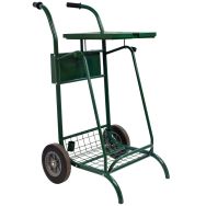 Chariot voirie Mobisac 2x110l couvercle roues caoutchouc vert mousse 6005