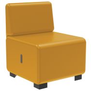 Chauffeuse 1 place Hizia tissu enduit PVC - Alba